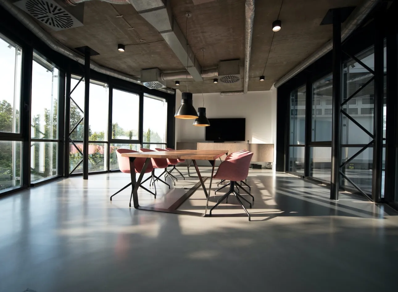 Business owner reviewing commercial property documents at a desk