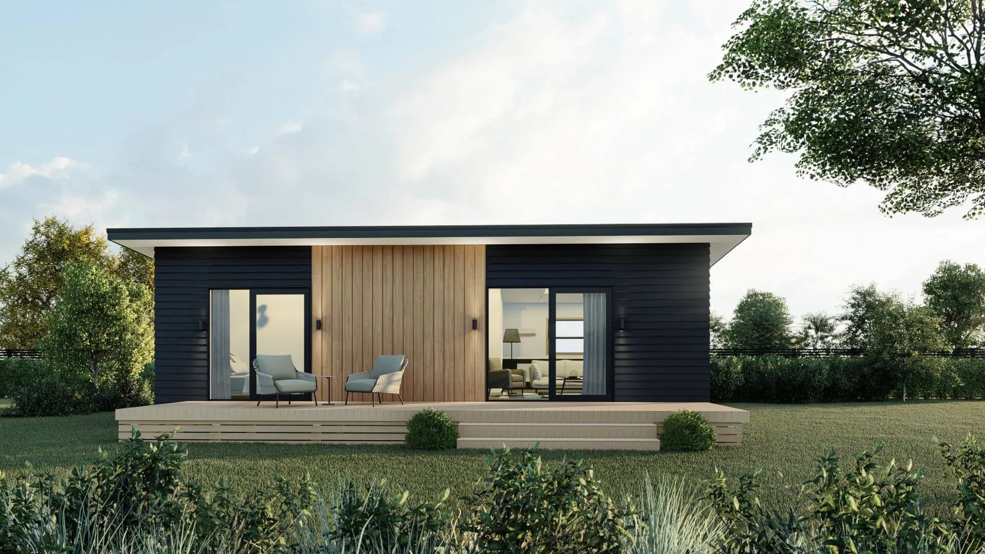 Architectural plan drawing of a granny flat minor dwelling showing 70m² floor plan layout