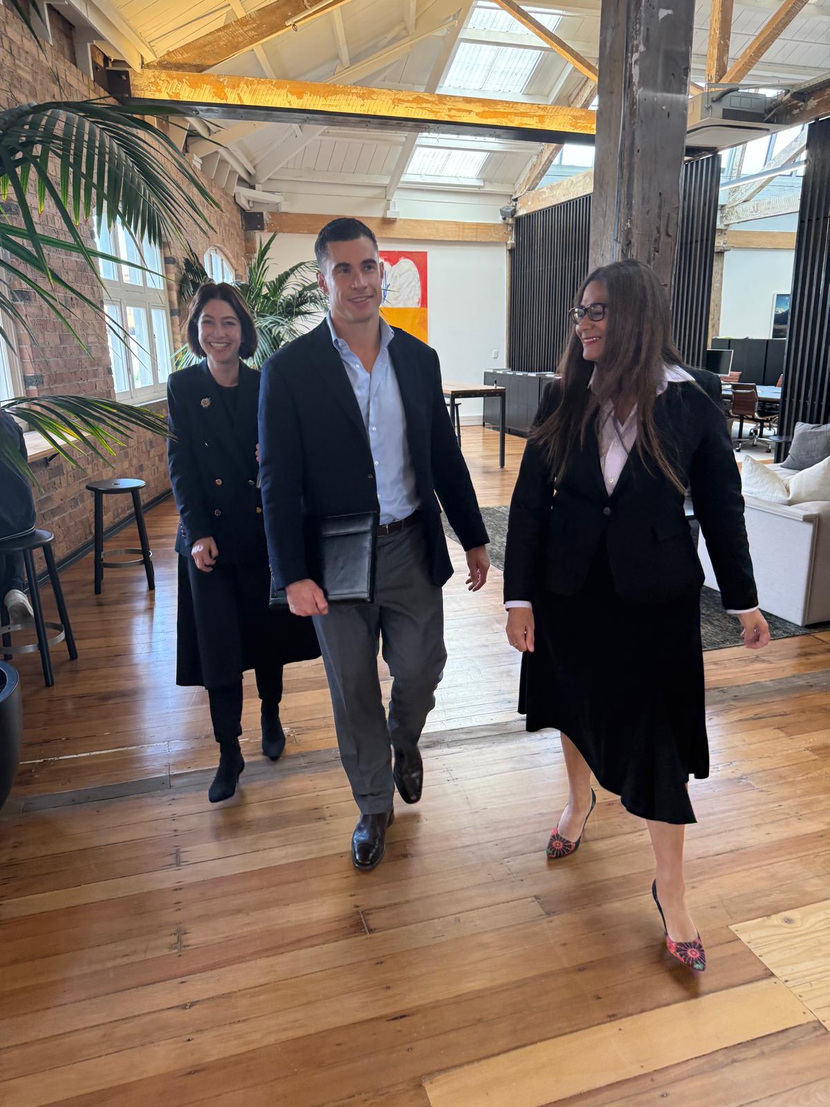 The NZ Legal team — Adam Siddall, Ruby Manukia and Polina Boyarchenko